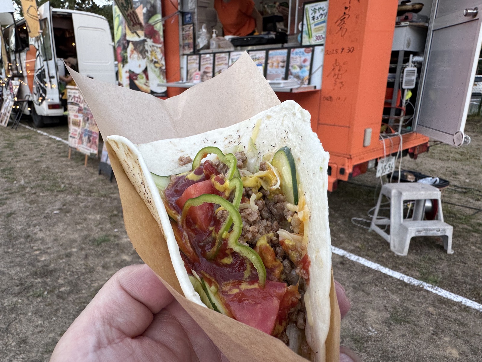 野菜たっぷりのタコス